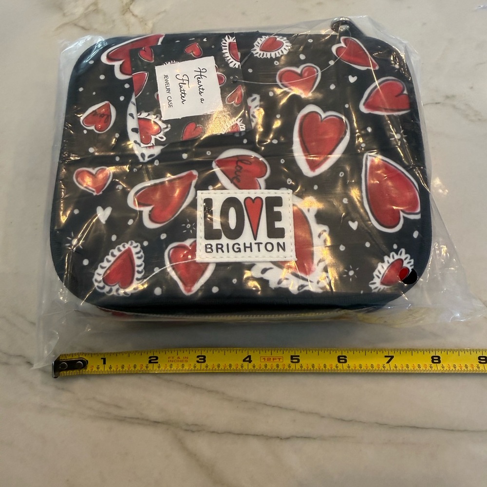 Love Brighton Heart Print travel jewelry case